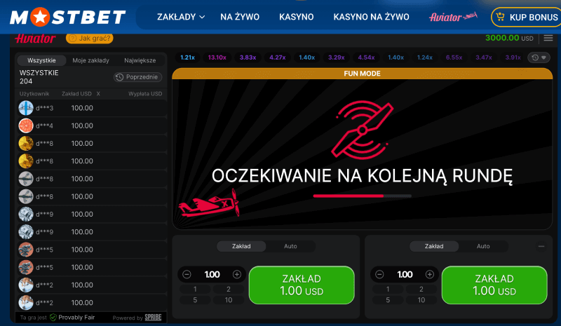 Zagraj w Aviator w Mostbet