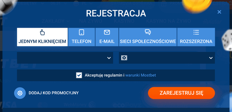 Formularz rejestracyjny